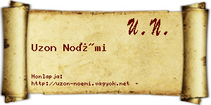 Uzon Noémi névjegykártya